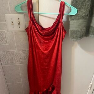 Sparkly red cocktail dress